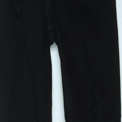 Denim & Co. Womens Black Cotton Skinny Jeans Size 6 Regular Button