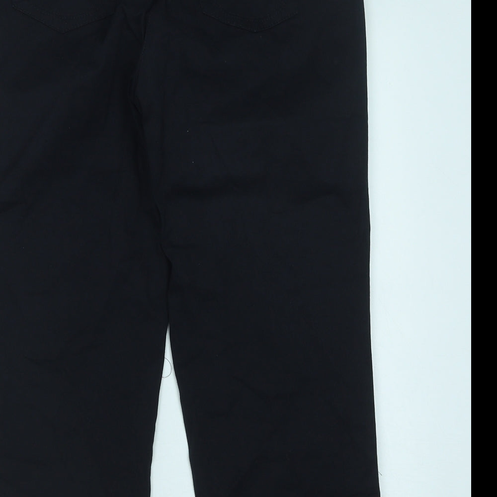 Gerry Weber Womens Blue Cotton Trousers Size 14 Regular Button