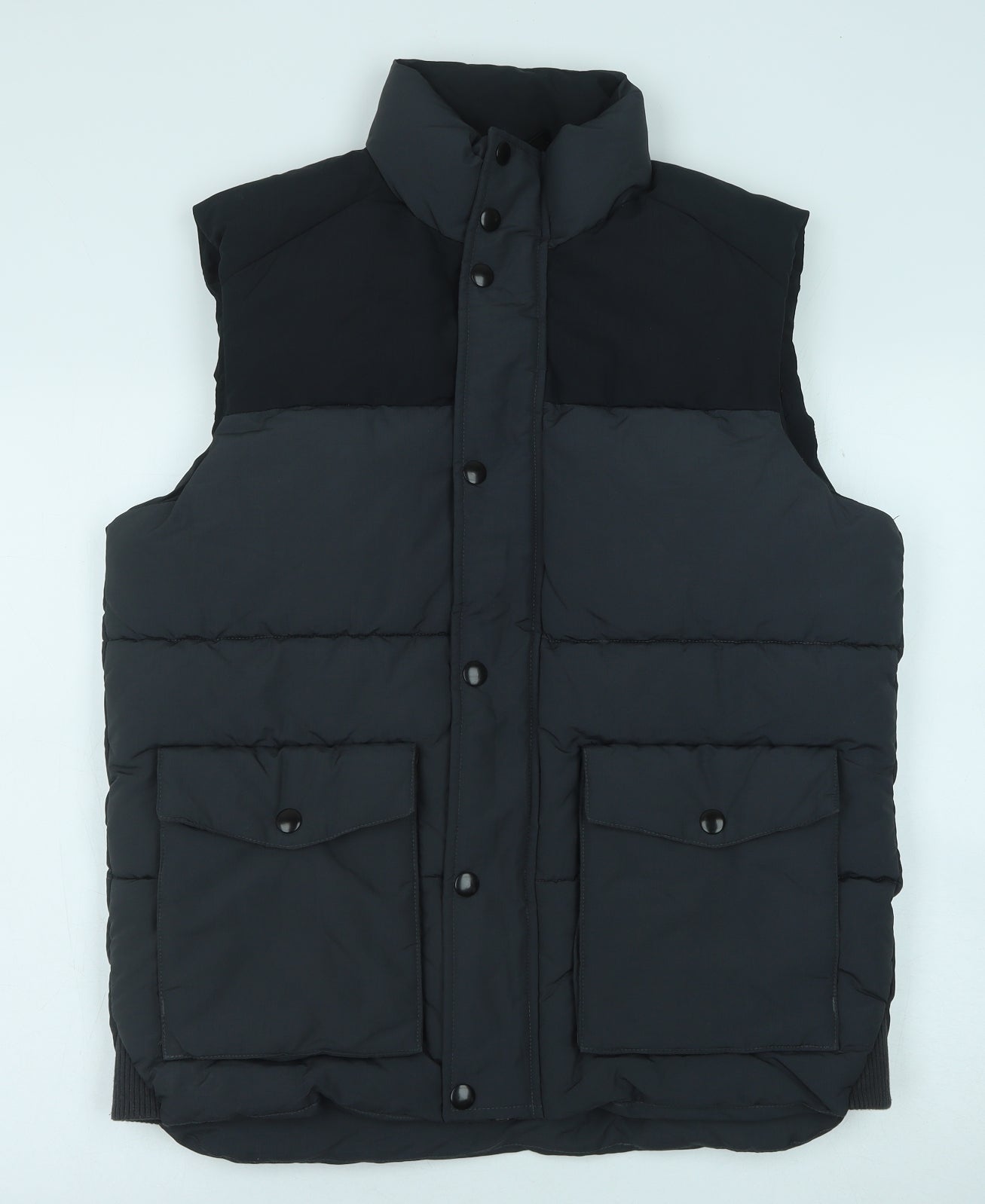 Marks and Spencer Mens Grey Gilet Waistcoat Size M Snap