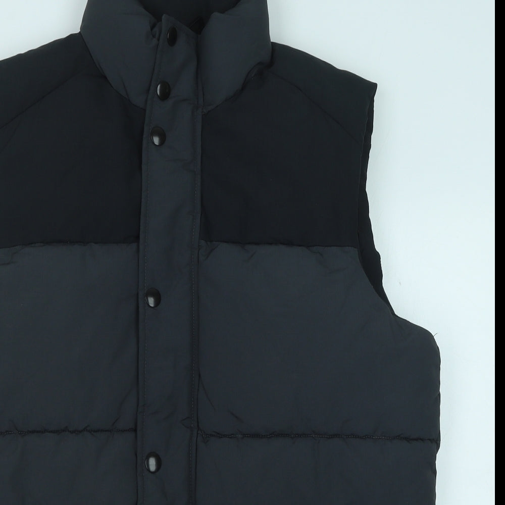 Marks and Spencer Mens Grey Gilet Waistcoat Size M Snap