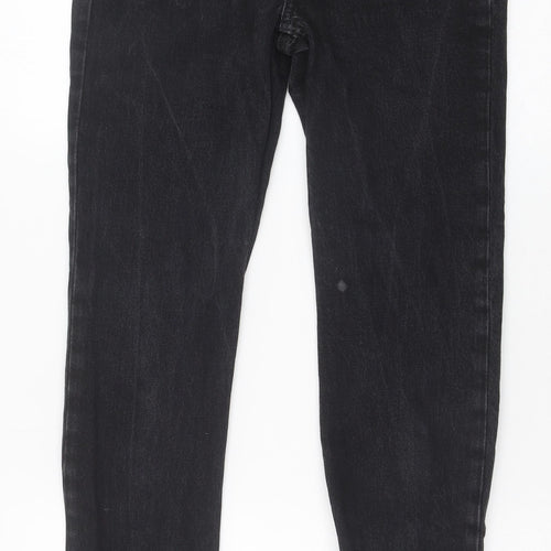 Denim & Co. Womens Black Cotton Skinny Jeans Size 6 Regular Button