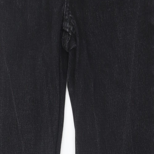 Denim & Co. Womens Black Cotton Skinny Jeans Size 6 Regular Button