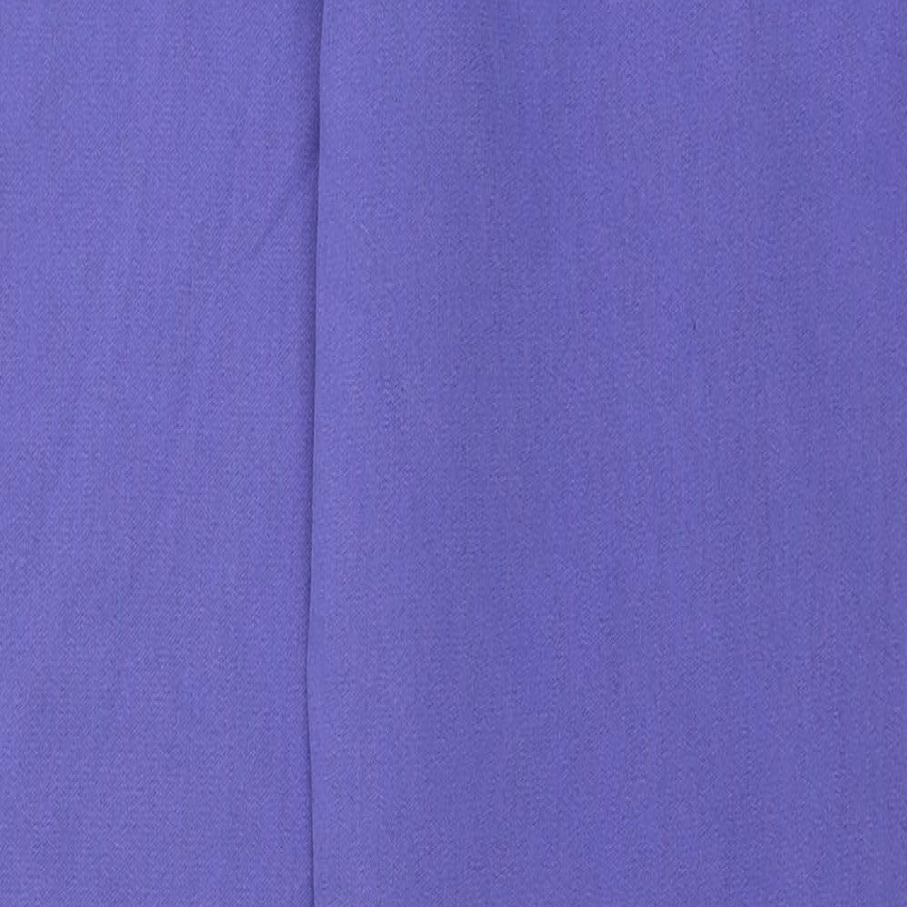 Phase Eight Womens Purple Cotton Trousers Size 16 Regular Zip