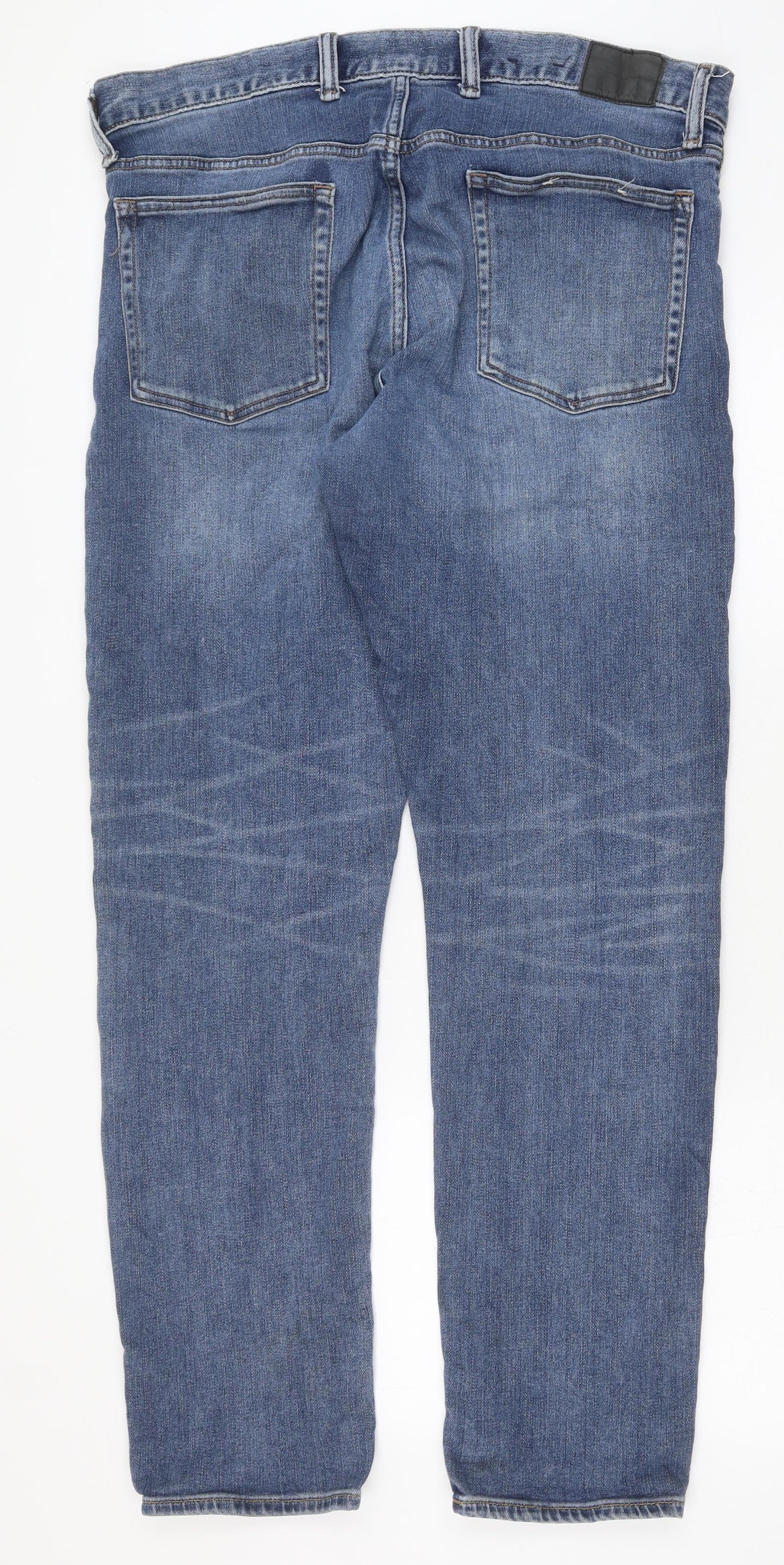 Gap Mens Blue Cotton Straight Jeans Size 36 in L32 in Regular Button