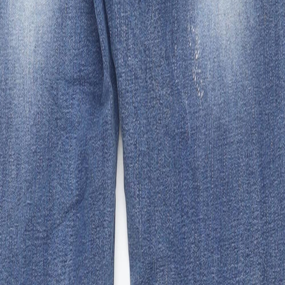Quiz Womens Blue Cotton Skinny Jeans Size 12 Regular Button