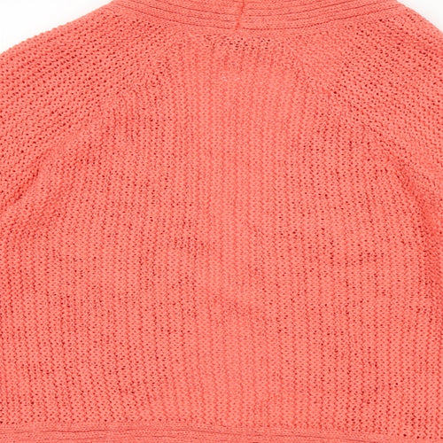 Episode Womens Pink V-Neck Cotton Cardigan Jumper Size S