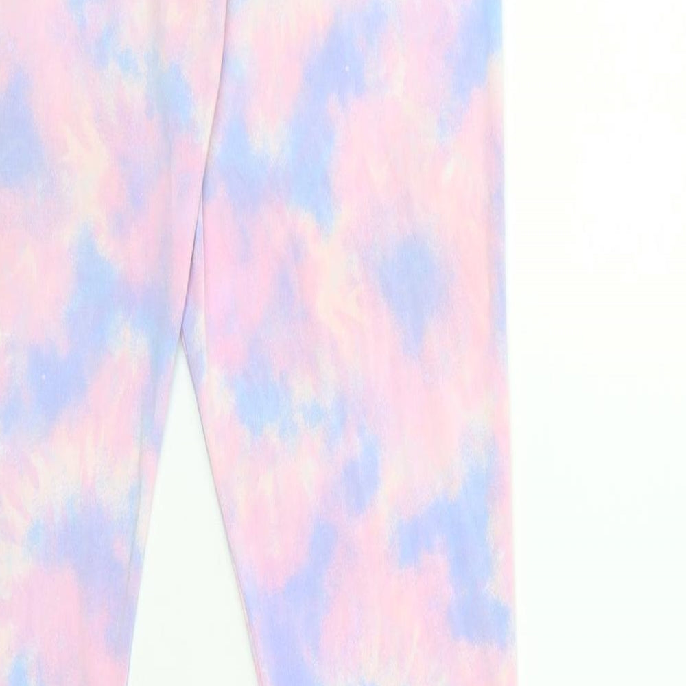Boohoo Womens Multicoloured Geometric Polyester Trousers Size 8 L32 in Regular
