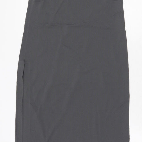 D. EXTERIOR Womens Grey Viscose Tank Dress Size XS V-Neck Pullover