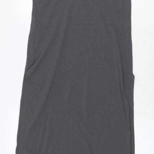 D. EXTERIOR Womens Grey Viscose Tank Dress Size XS V-Neck Pullover