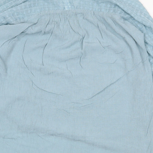 H&M Womens Blue Polyester Basic Blouse Size 6 V-Neck