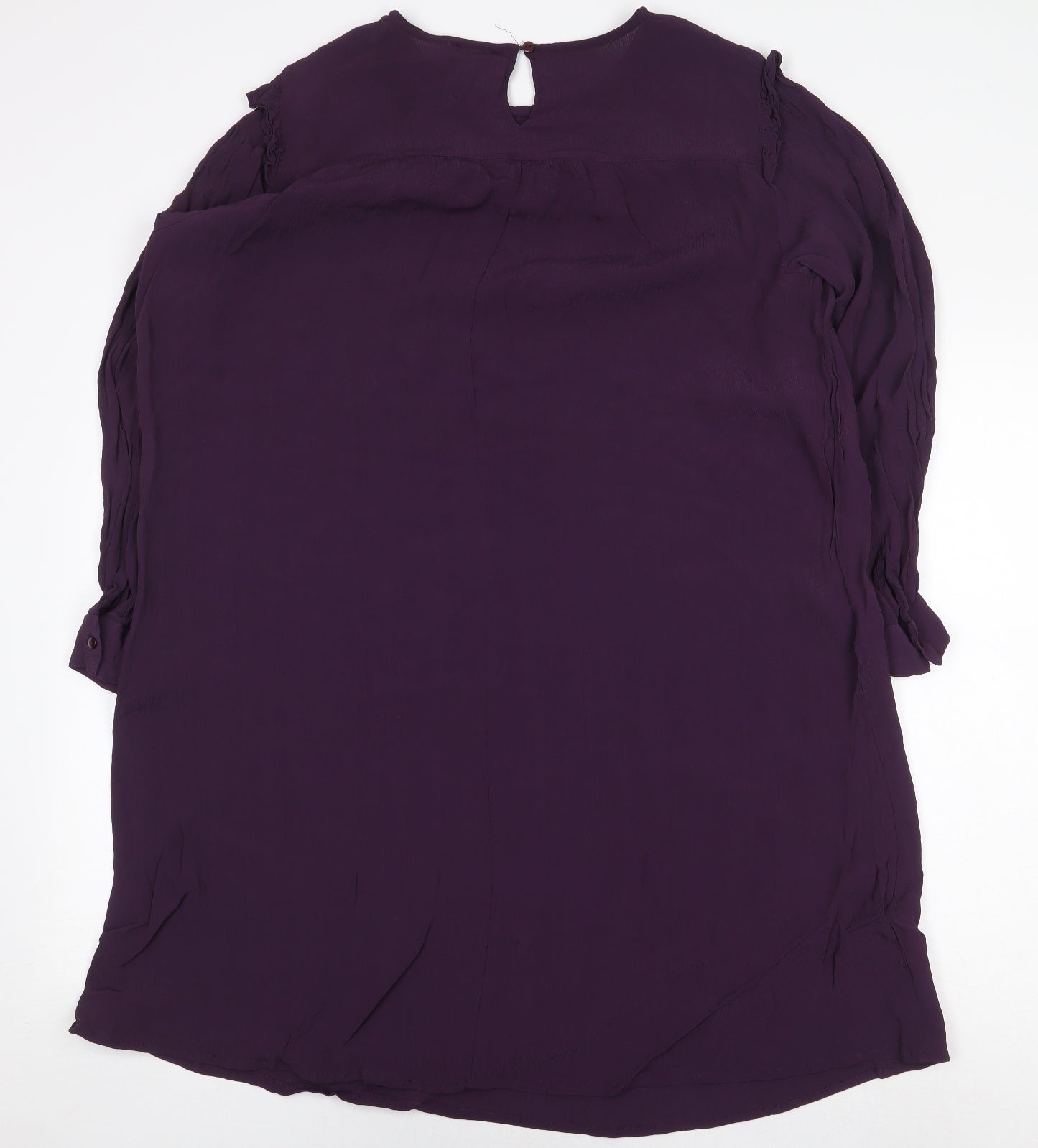 JD Williams Womens Purple Viscose Basic Blouse Size 20 Round Neck