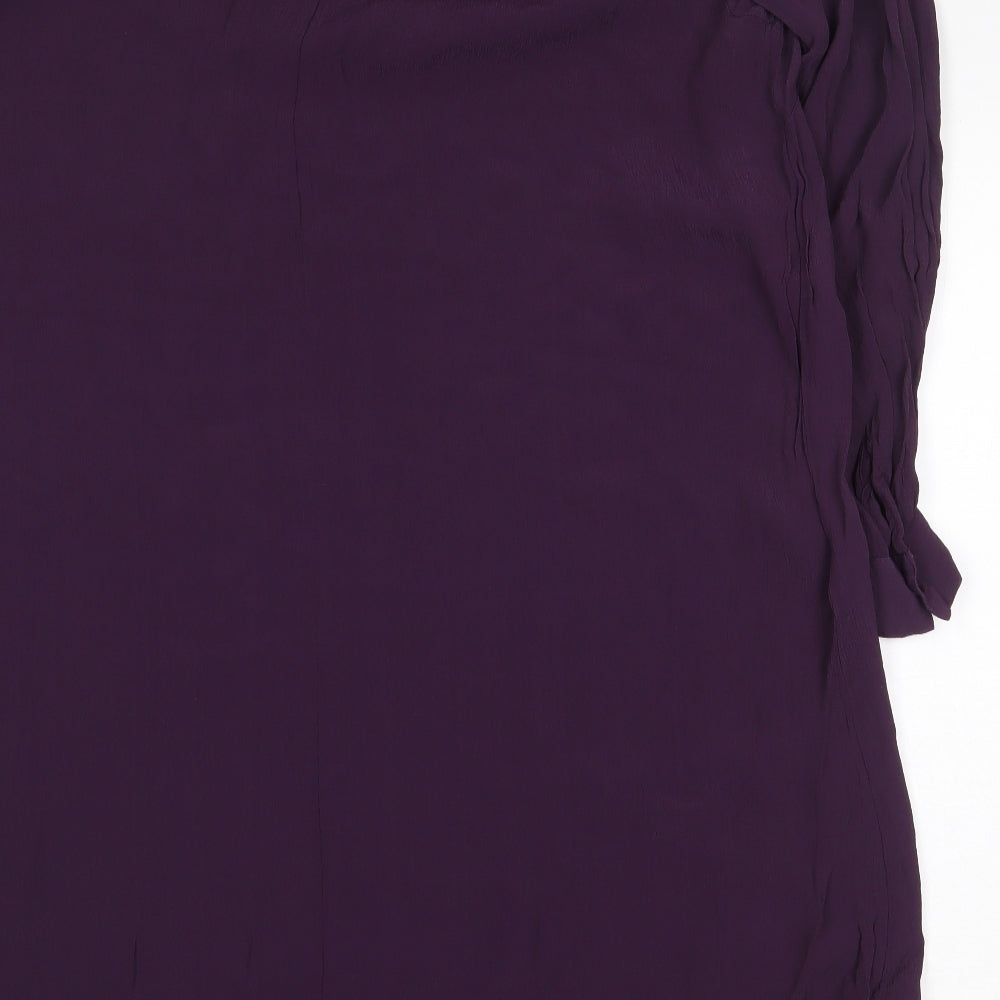 JD Williams Womens Purple Viscose Basic Blouse Size 20 Round Neck