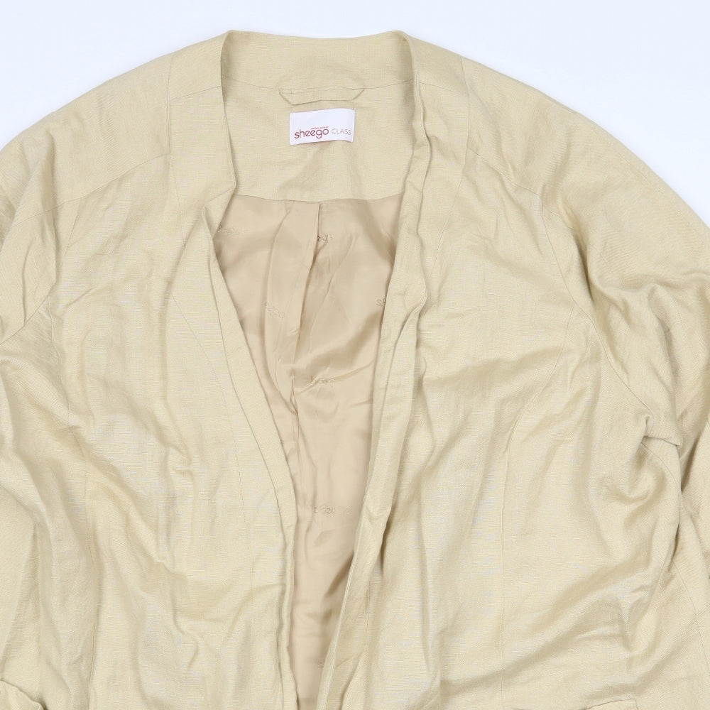 Sheego Womens Beige Jacket Size 26