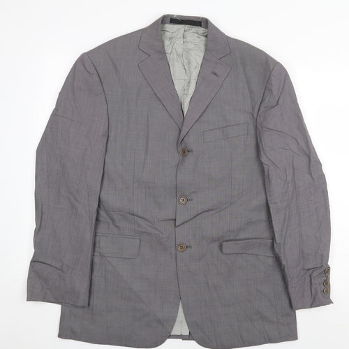 Marks and Spencer Mens Grey Wool Jacket Blazer Size 38