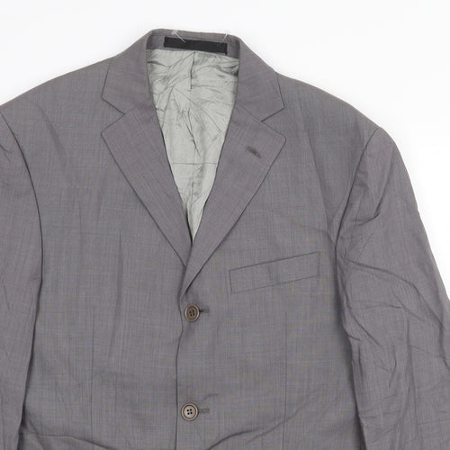 Marks and Spencer Mens Grey Wool Jacket Blazer Size 38
