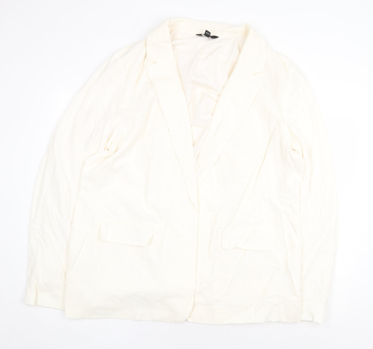 LTS Womens Beige Jacket Blazer Size 22