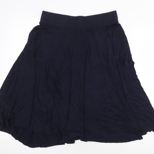 george & martha Womens Blue Viscose Flare Skirt Size S