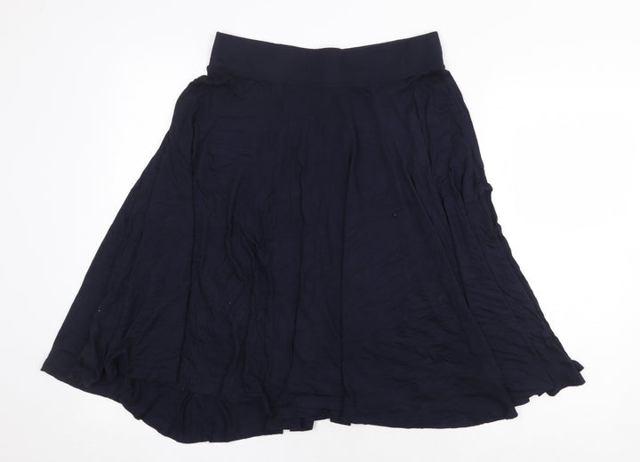 george & martha Womens Blue Viscose Flare Skirt Size S