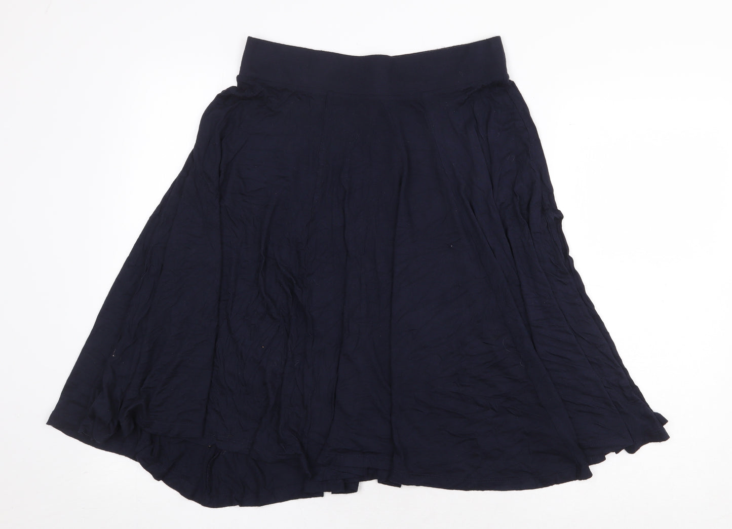 george & martha Womens Blue Viscose Flare Skirt Size S