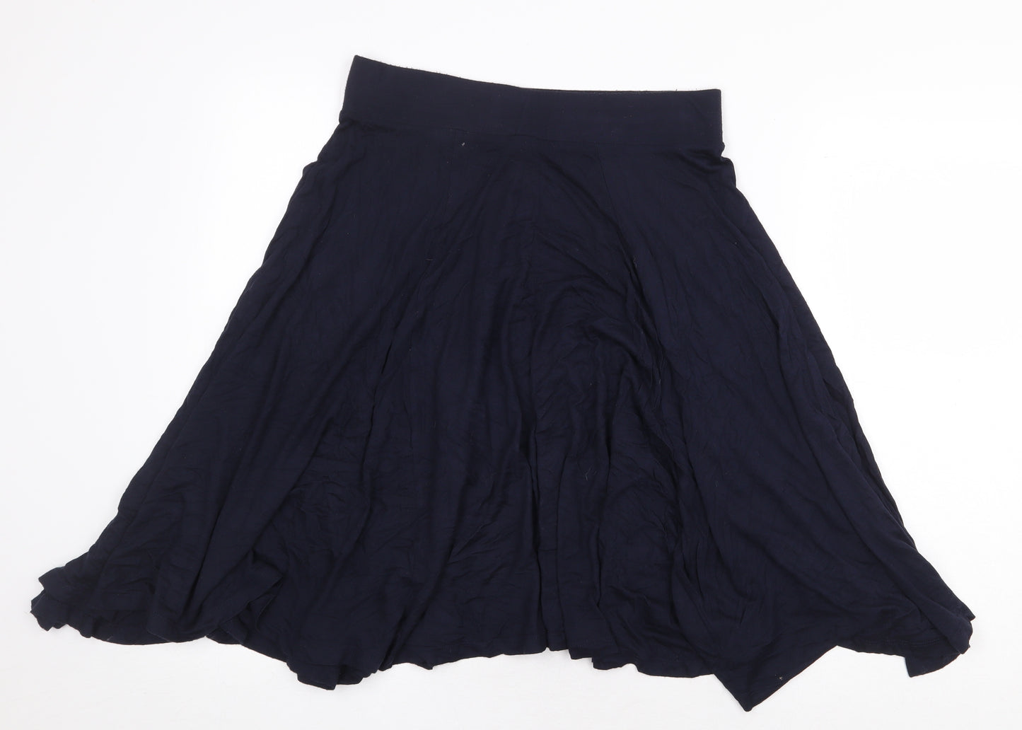 george & martha Womens Blue Viscose Flare Skirt Size S