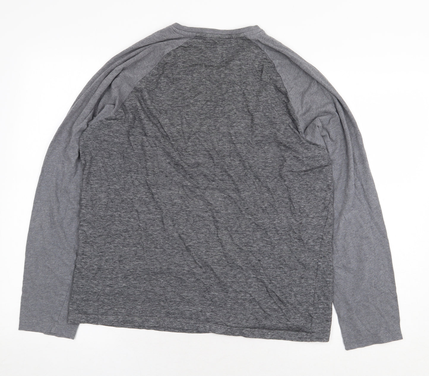 Marks and Spencer Mens Grey Cotton T-Shirt Size M Round Neck