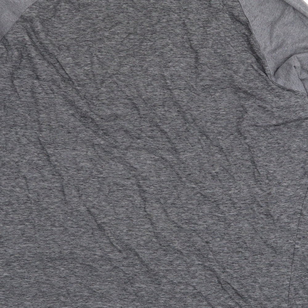 Marks and Spencer Mens Grey Cotton T-Shirt Size M Round Neck