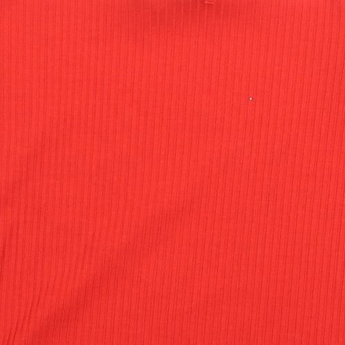 Primark Womens Red Polyester Basic Tank Size 8 Off the Shoulder