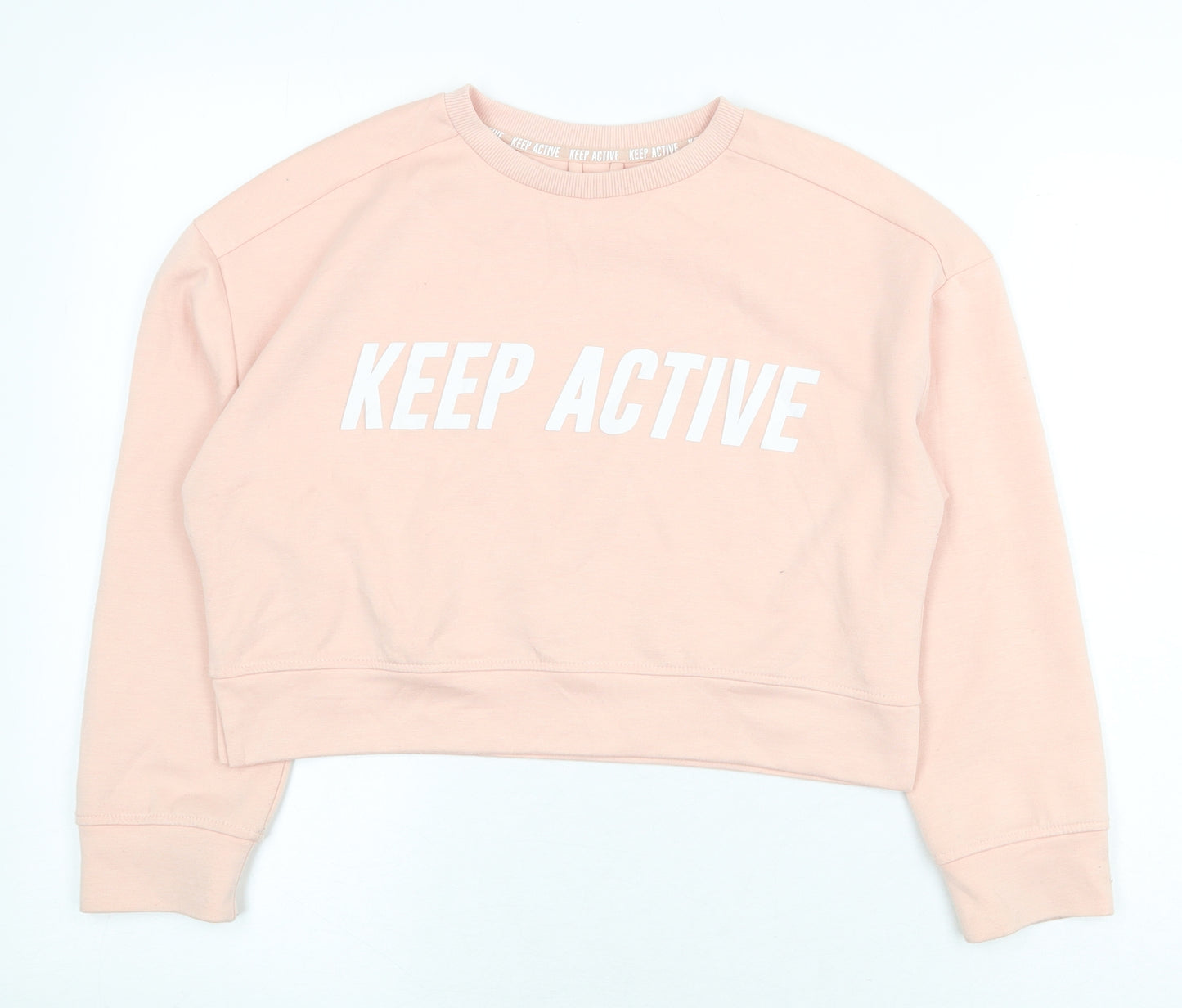 Zara Girls Pink Polyester Pullover Sweatshirt Size 11-12 Years Pullover - Keep Active