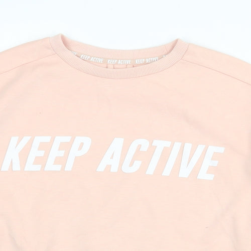 Zara Girls Pink Polyester Pullover Sweatshirt Size 11-12 Years Pullover - Keep Active