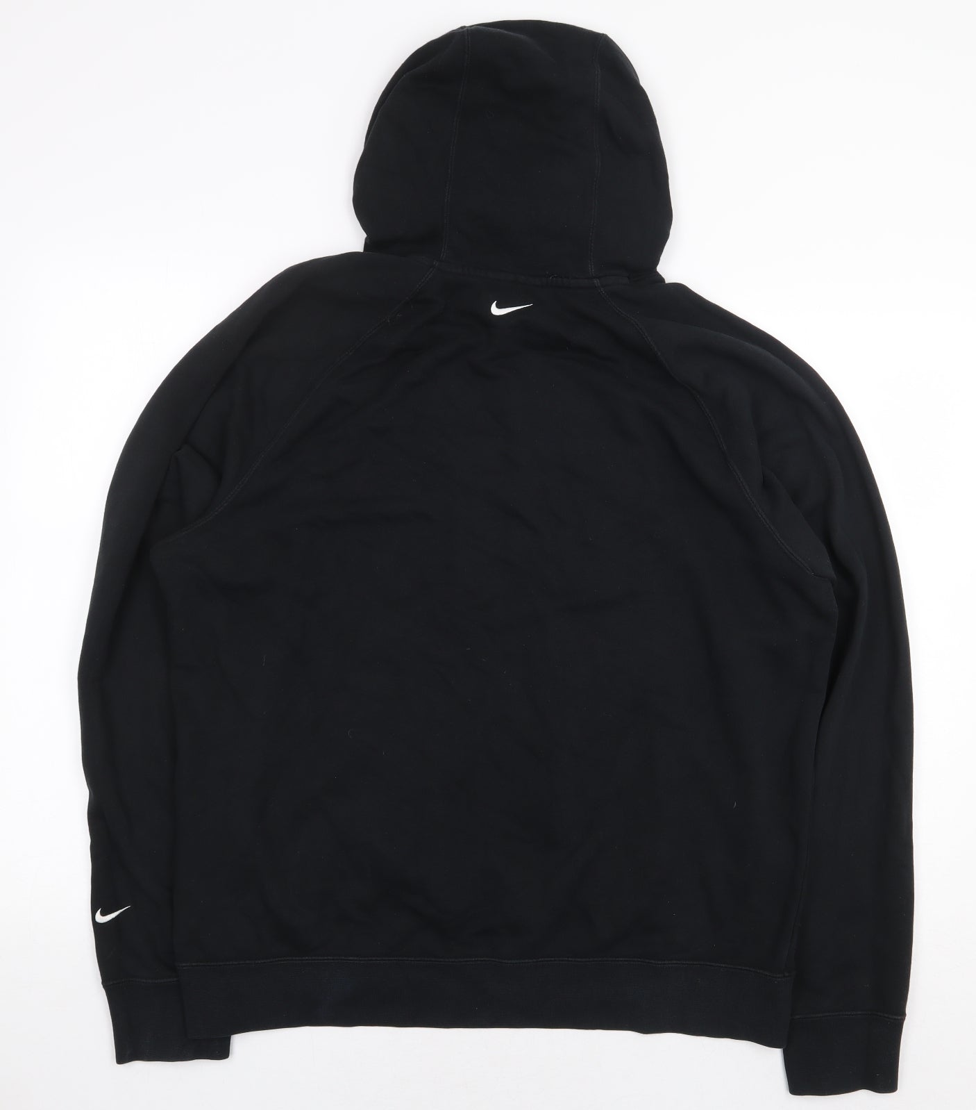 Nike Mens Black Cotton Pullover Hoodie Size L