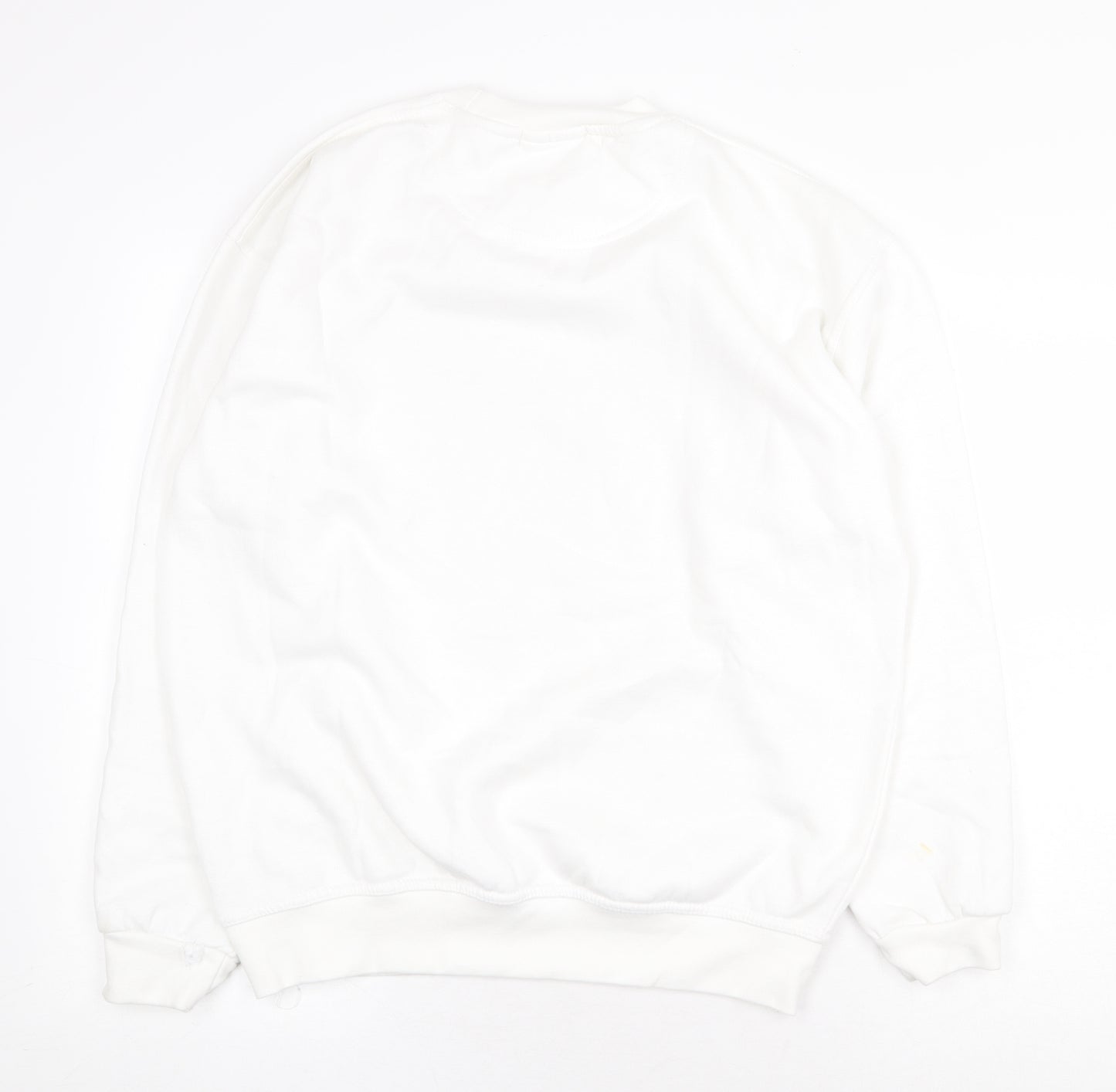 In the Style Womens White Cotton Pullover Sweatshirt Size 10 Pullover - Christmas Holly