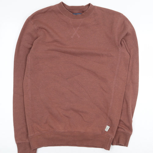 Easy Mens Brown Cotton Pullover Sweatshirt Size S