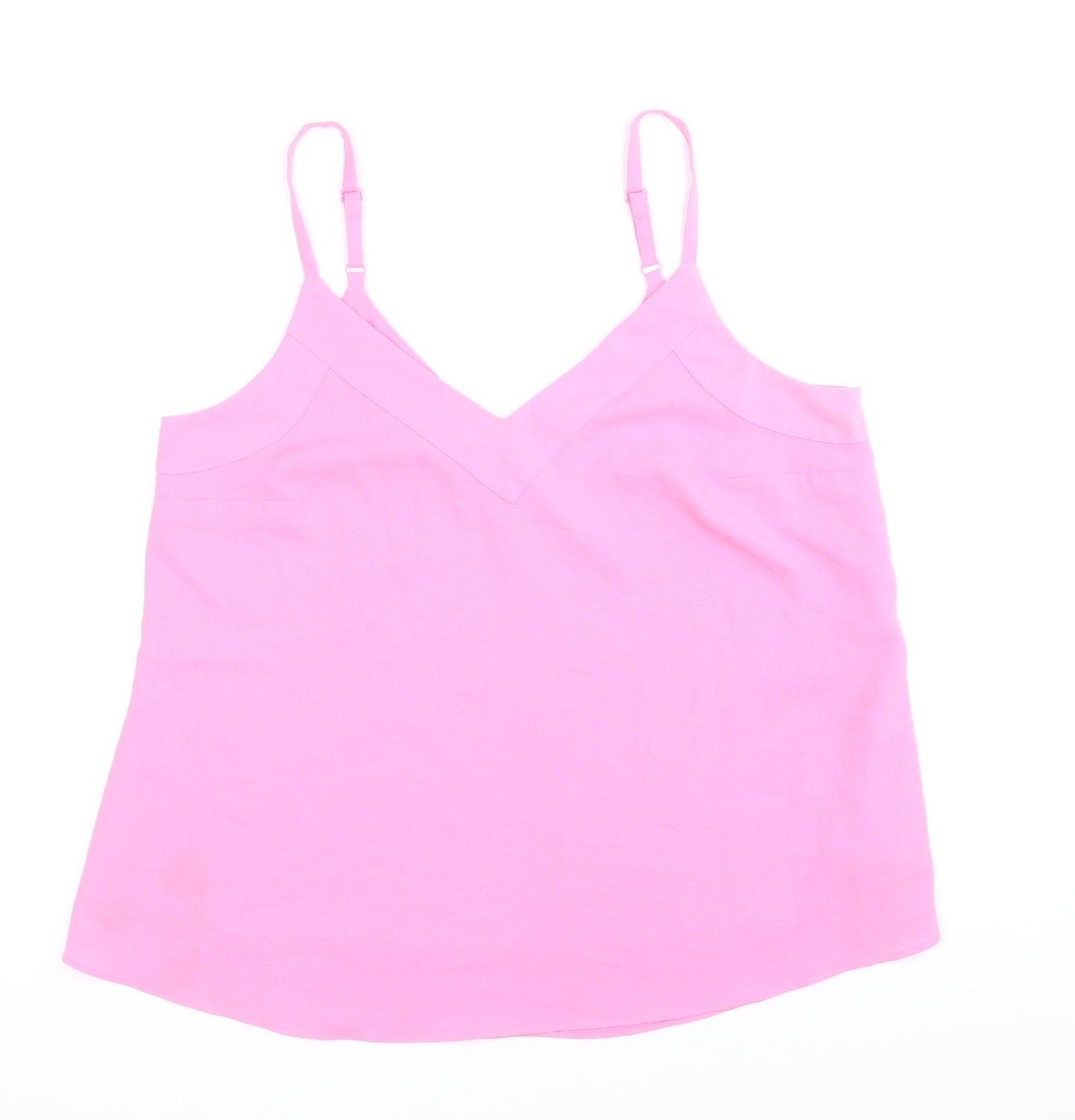 George Womens Pink Polyester Camisole Tank Size 12 V-Neck