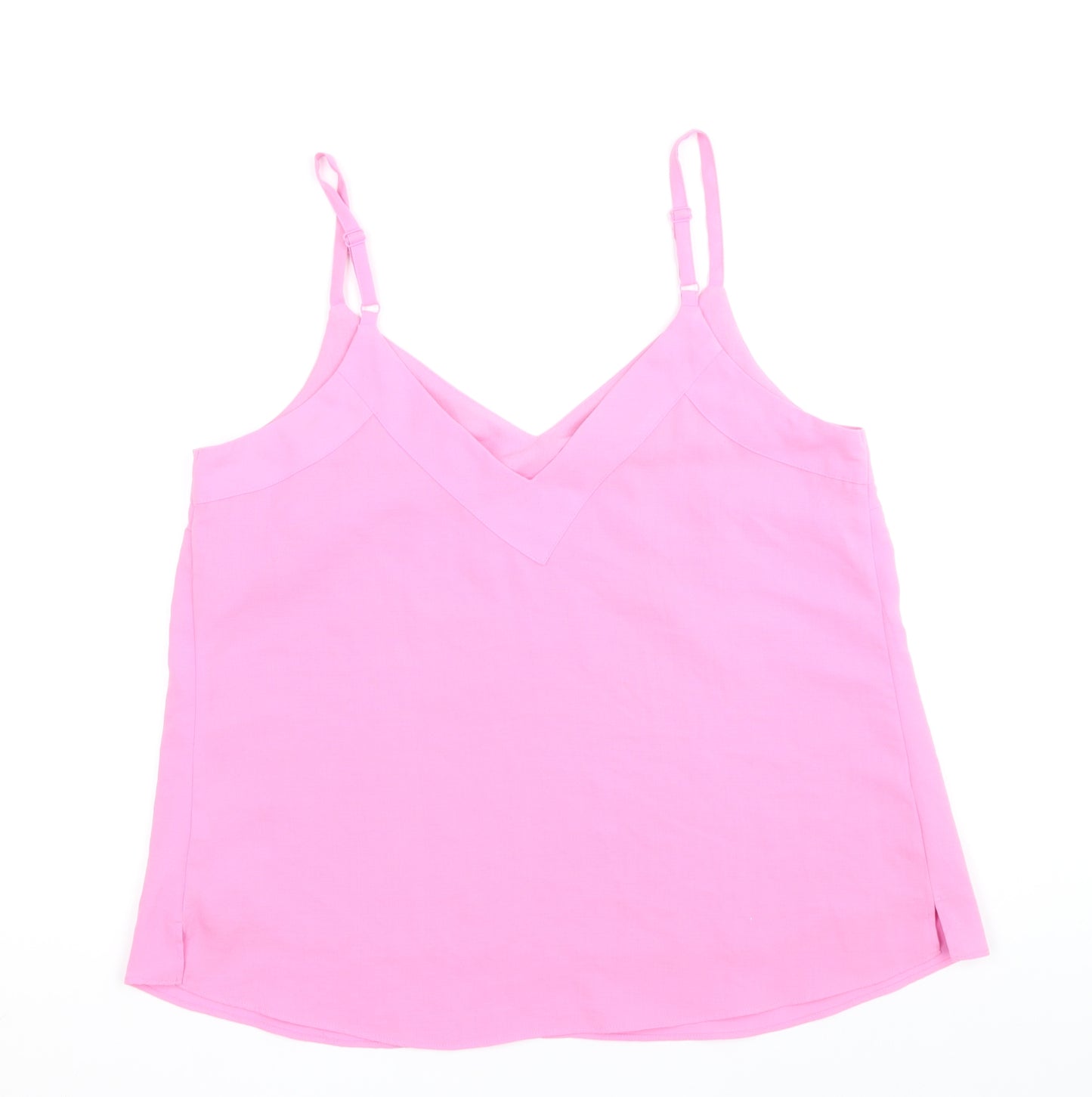 George Womens Pink Polyester Camisole Tank Size 12 V-Neck