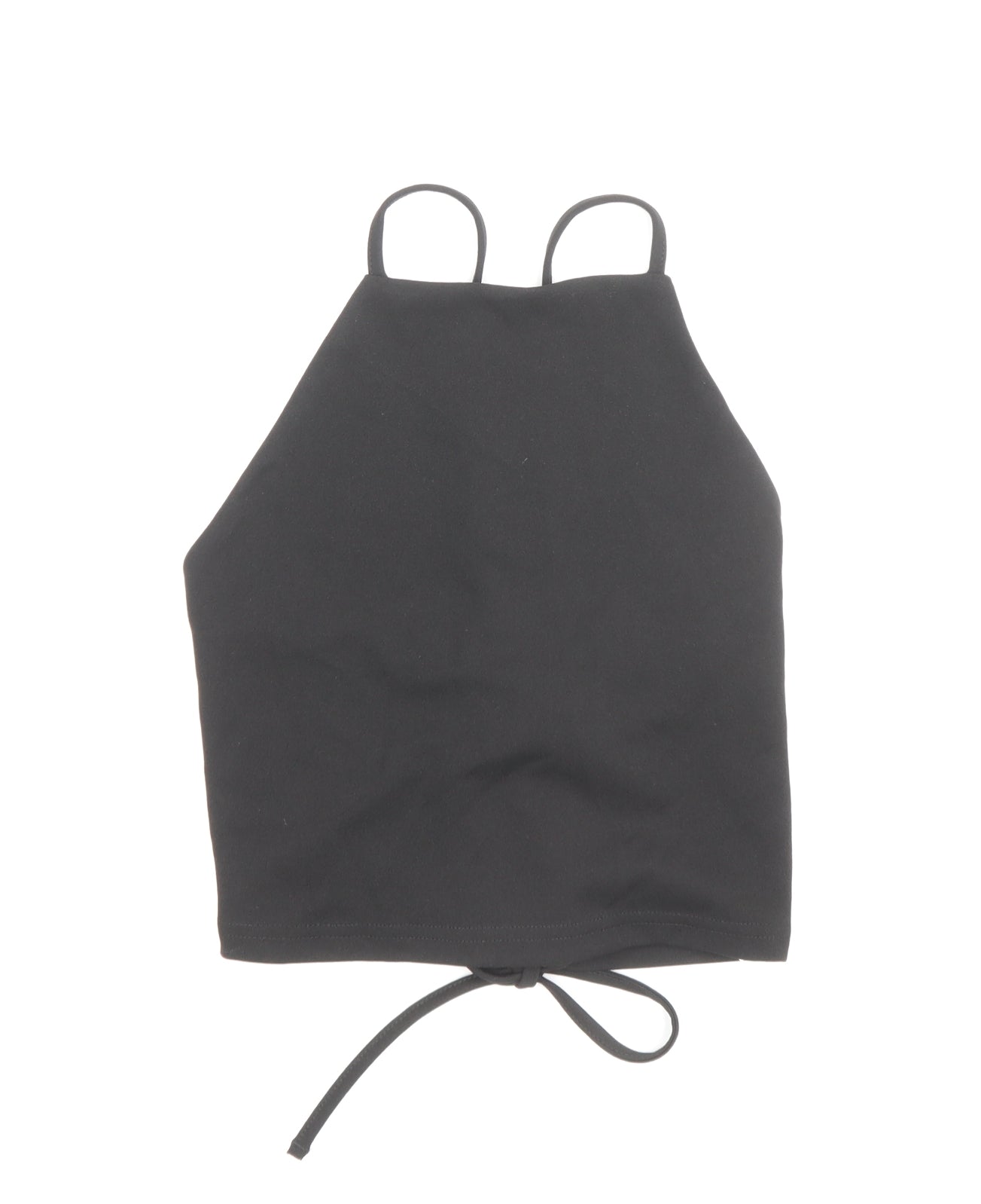 Stradivarius Womens Black Polyester Cropped Blouse Size M Square Neck