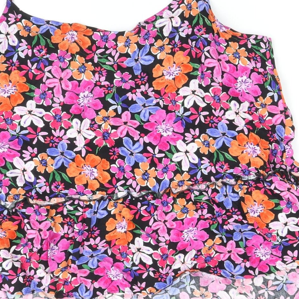 George Womens Multicoloured Floral Viscose Camisole Blouse Size 14 Scoop Neck