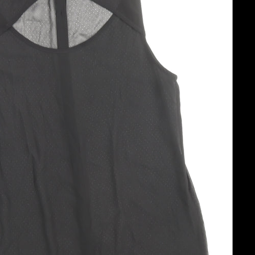 FOREVER 21 Womens Black Polyester Basic Button-Up Size M Collared