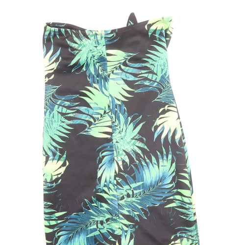 Missguided Womens Black Floral Polyester Mini Size 8 Off the Shoulder Pullover