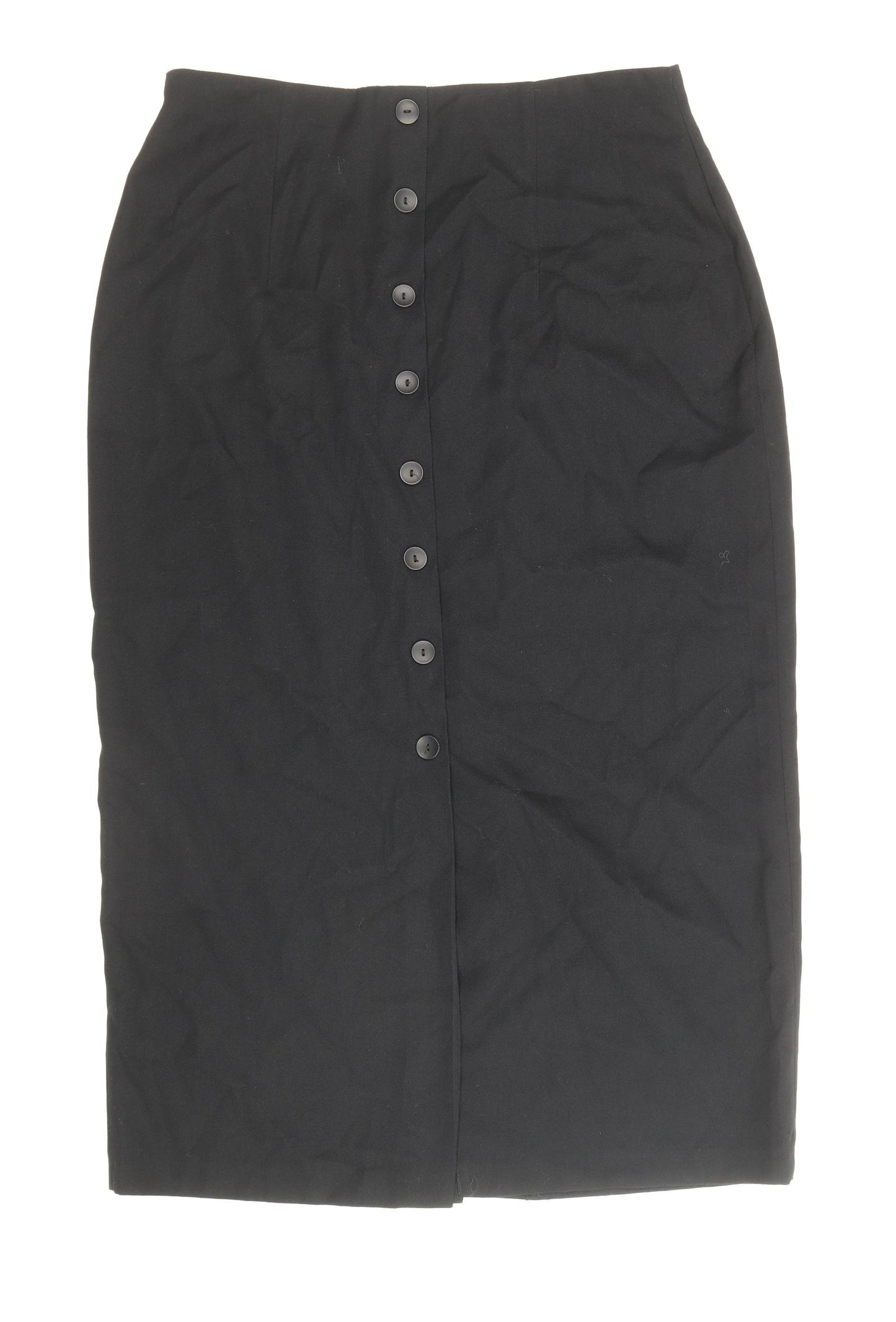 St Bernard Womens Black Polyester Straight & Pencil Skirt Size 16 Zip