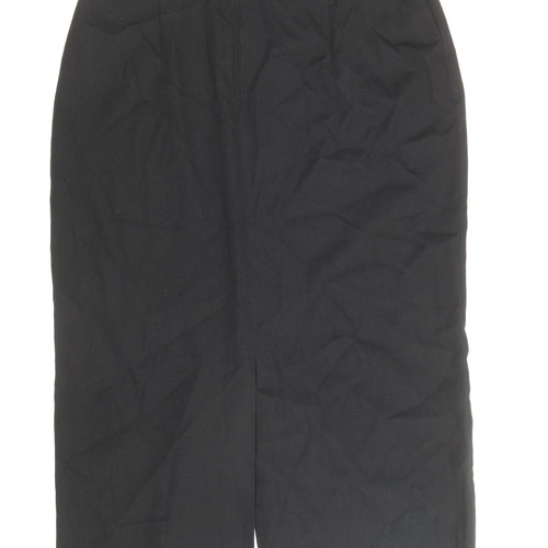 St Bernard Womens Black Polyester Straight & Pencil Skirt Size 16 Zip