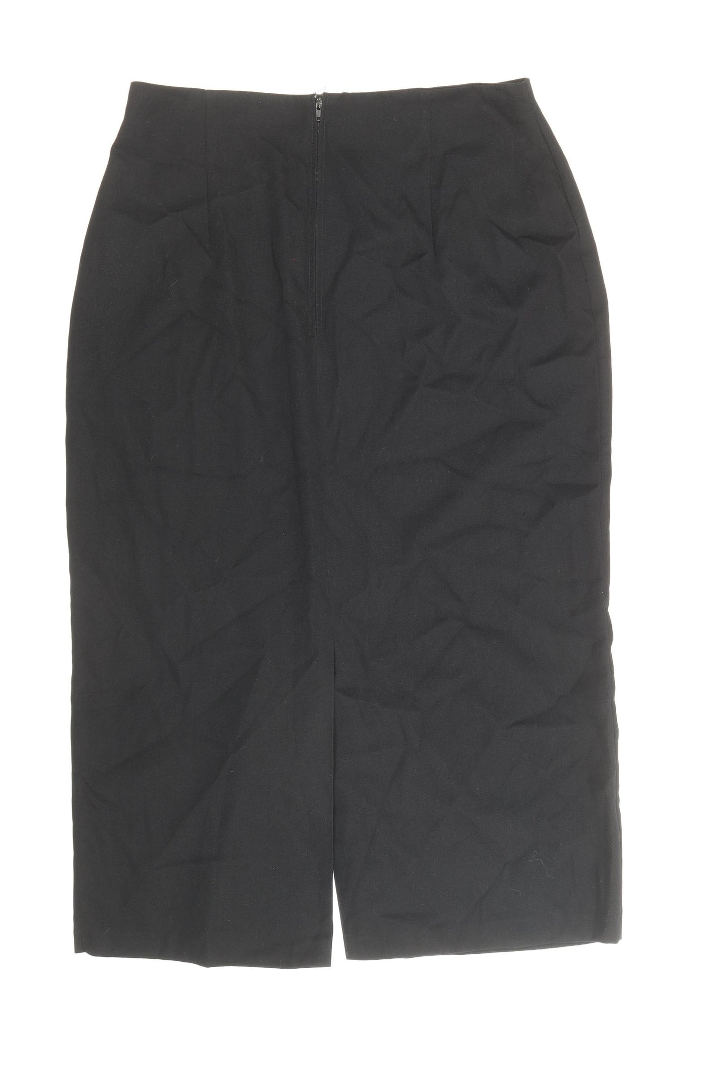 St Bernard Womens Black Polyester Straight & Pencil Skirt Size 16 Zip