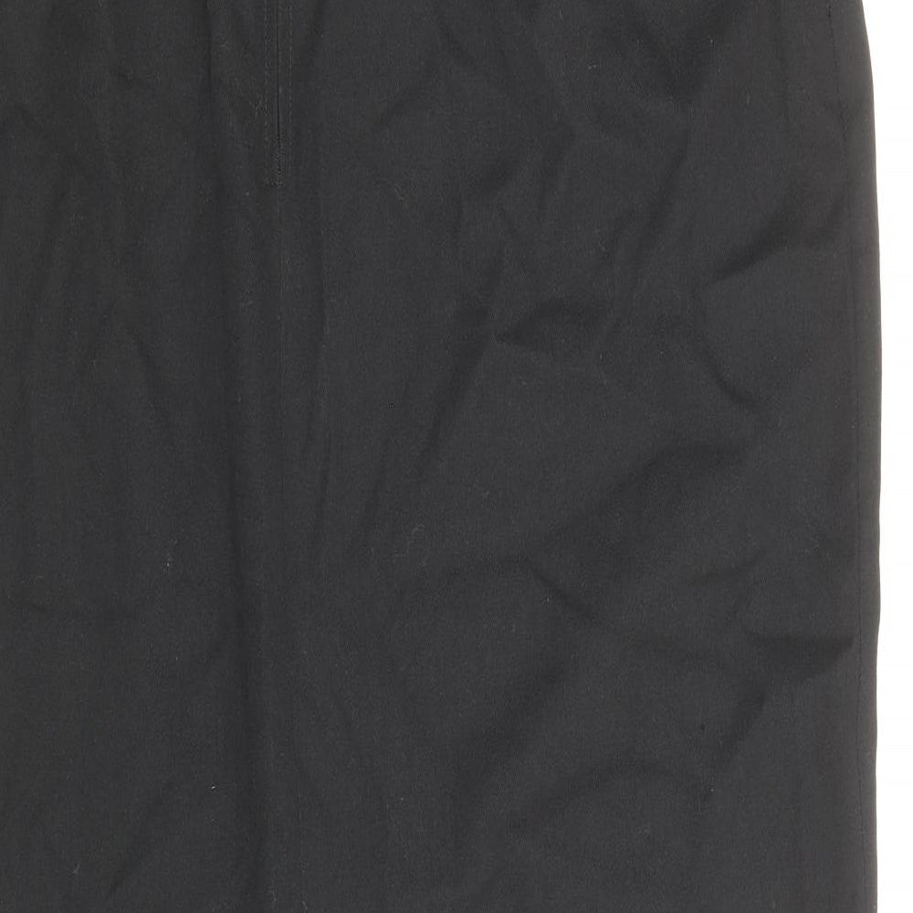 St Bernard Womens Black Polyester Straight & Pencil Skirt Size 16 Zip