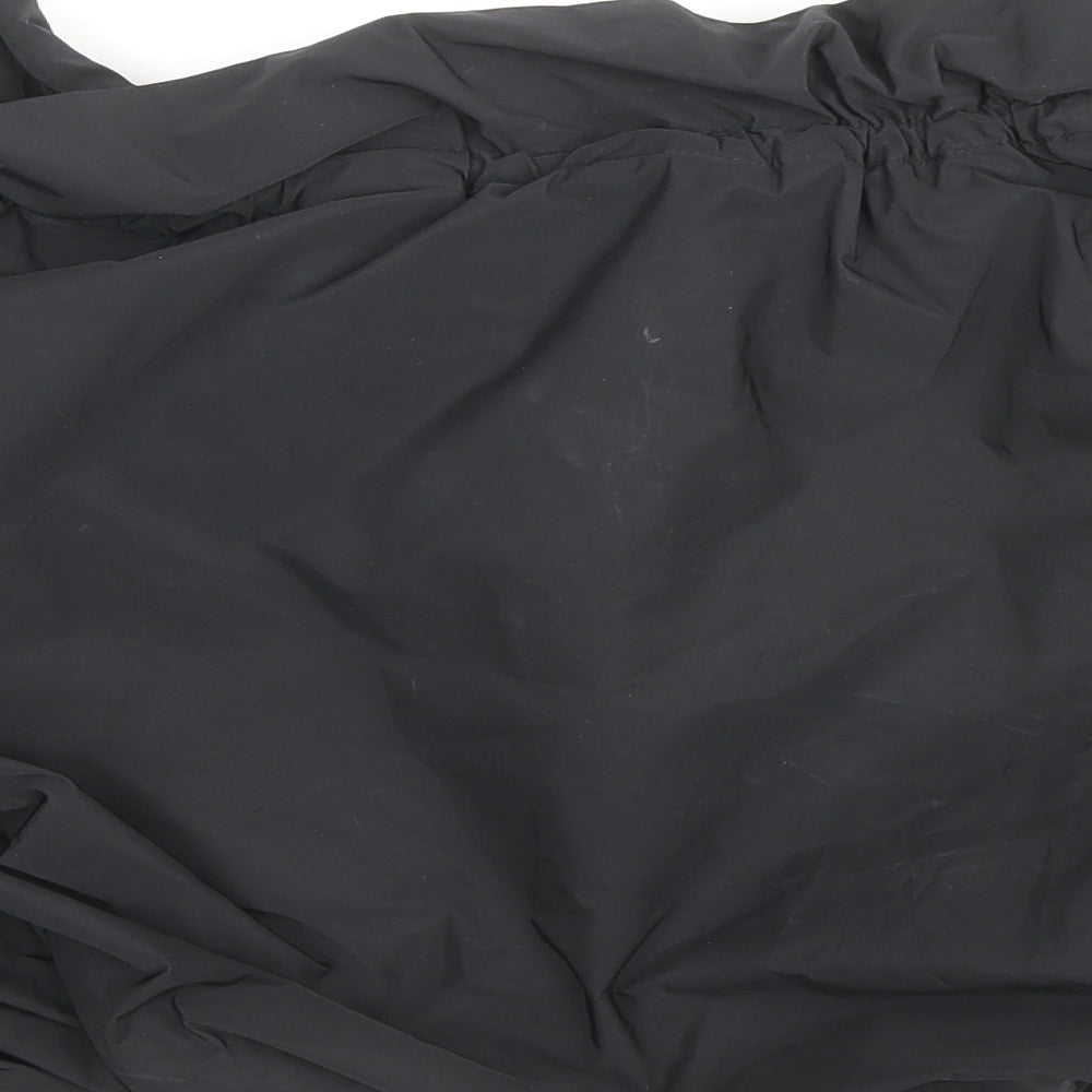H&M Womens Black Polyester Mini Skirt Size XS Drawstring