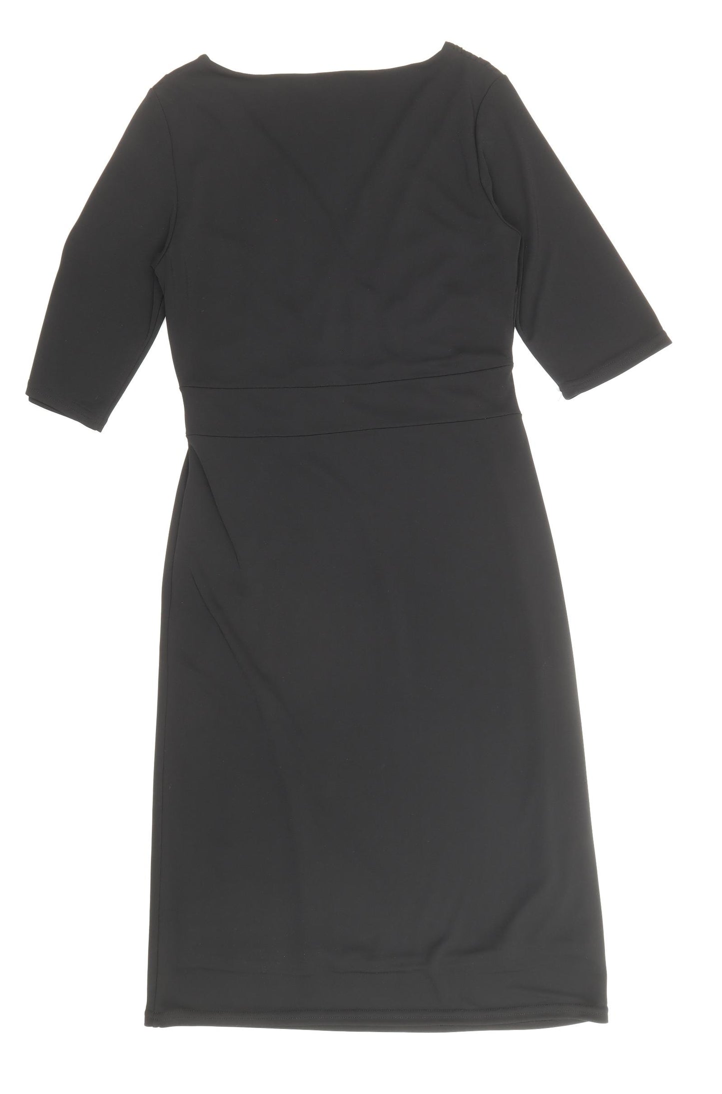 NEXT Womens Black Polyester Sheath Size 14 V-Neck Pullover