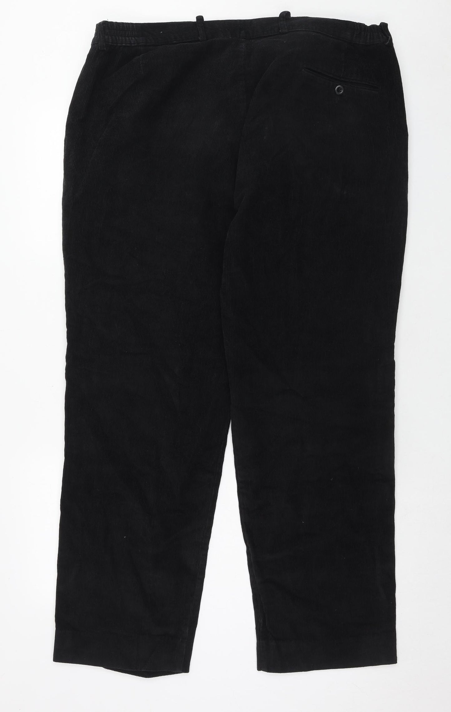 Bar Harbour Mens Black Cotton Chino Trousers Size 44 in Regular Button