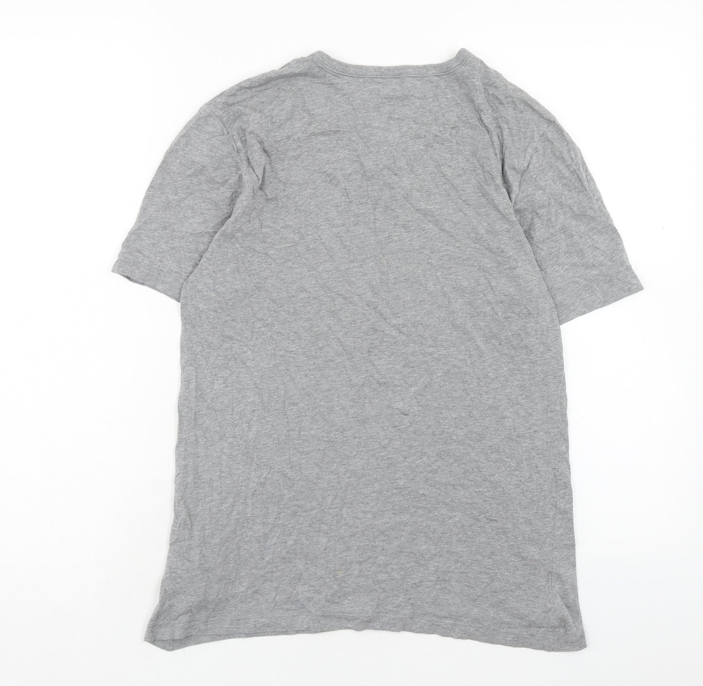 HUGO BOSS Mens Grey Cotton T-Shirt Size S Round Neck
