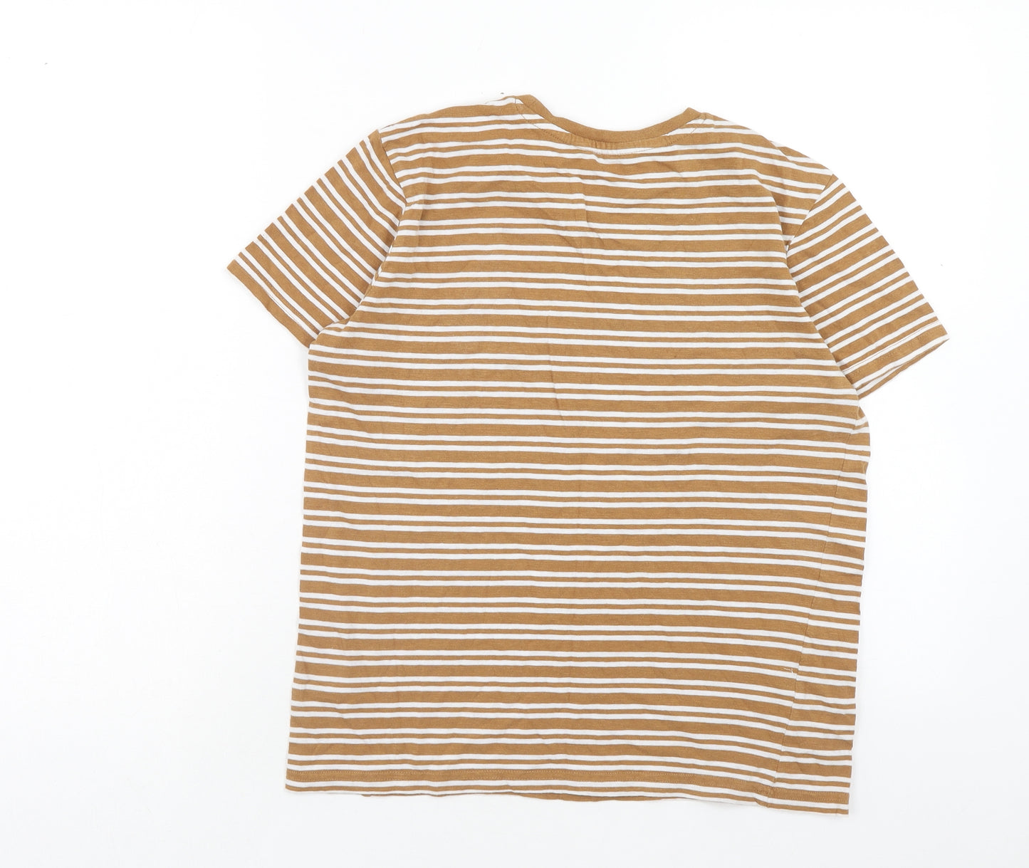 George Boys Multicoloured Striped Cotton Basic T-Shirt Size 13-14 Years Round Neck Pullover