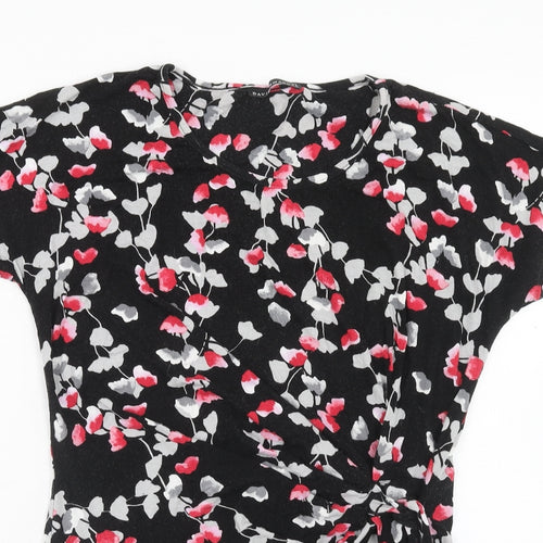 DAVID EMANUEL Womens Multicoloured Floral Viscose Basic Blouse Size 12 Round Neck