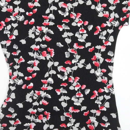 DAVID EMANUEL Womens Multicoloured Floral Viscose Basic Blouse Size 12 Round Neck