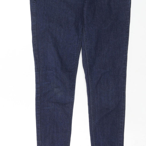 TU Womens Blue Cotton Skinny Jeans Size 10 L28 in Regular Zip